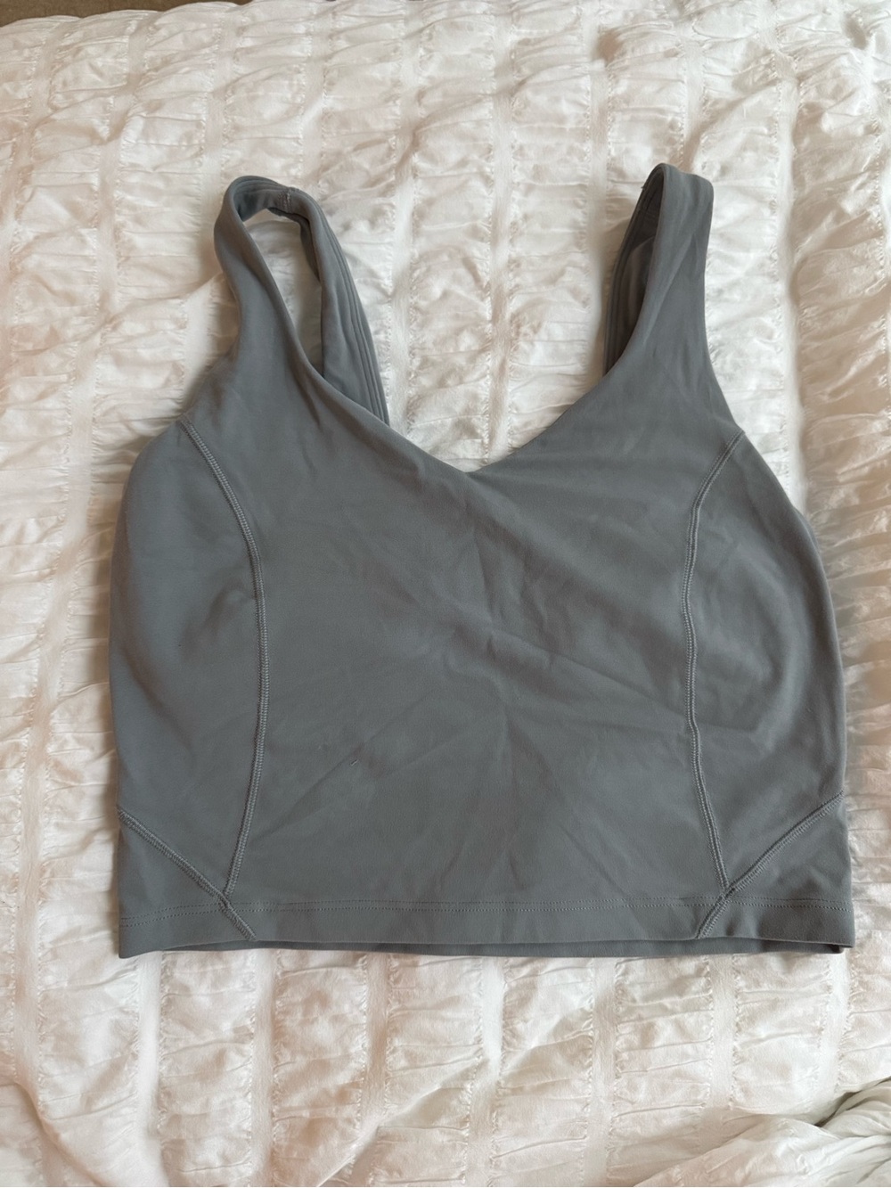 Lululemon Align Tank, Rhino Grey Women's Seamless V-Neck Bralette Crop Tank